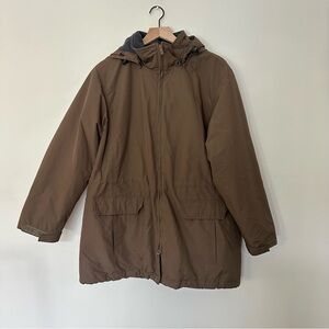 Lands' End Brown Hooded Winter Coat